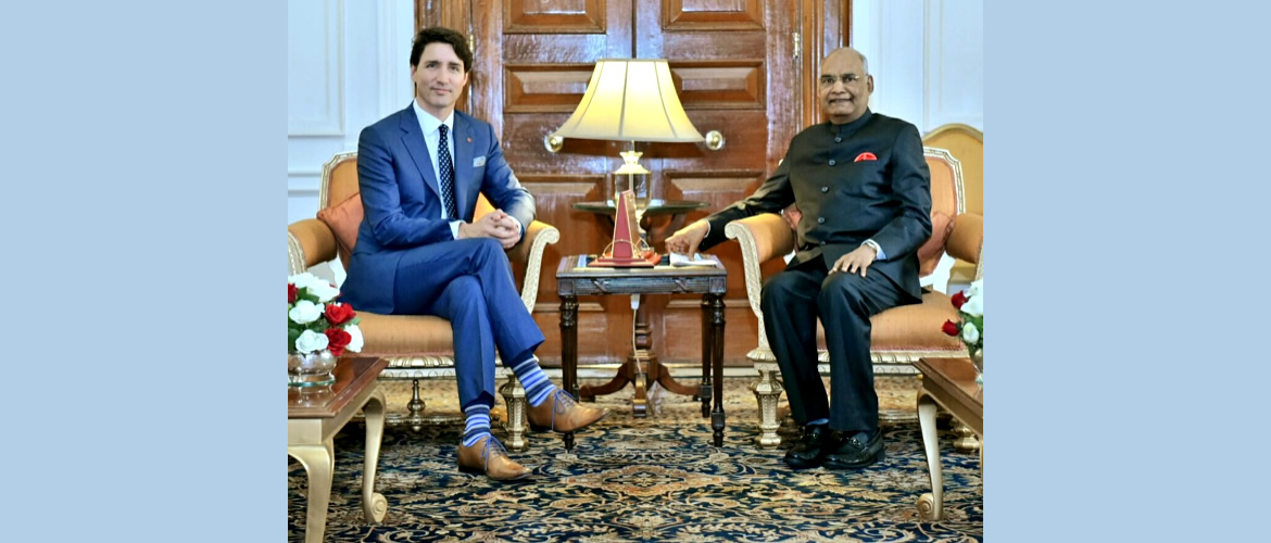  <u>Canadian PM Justin Trudeau Visit to India, 17-23 February, 2018.</u><br> 
Call by PM Justin Trudeau on Hon'ble President of India