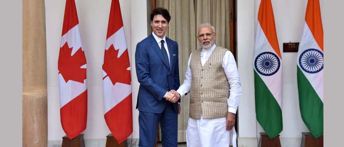  <u>Canadian PM Justin Trudeau Visit to India, 17-23 February, 2018.</u><br> 
Adding new momentum to the friendship between India and Canada. PM Narendra Modi welcomes PM Justin Trudeau at Hyderabad House