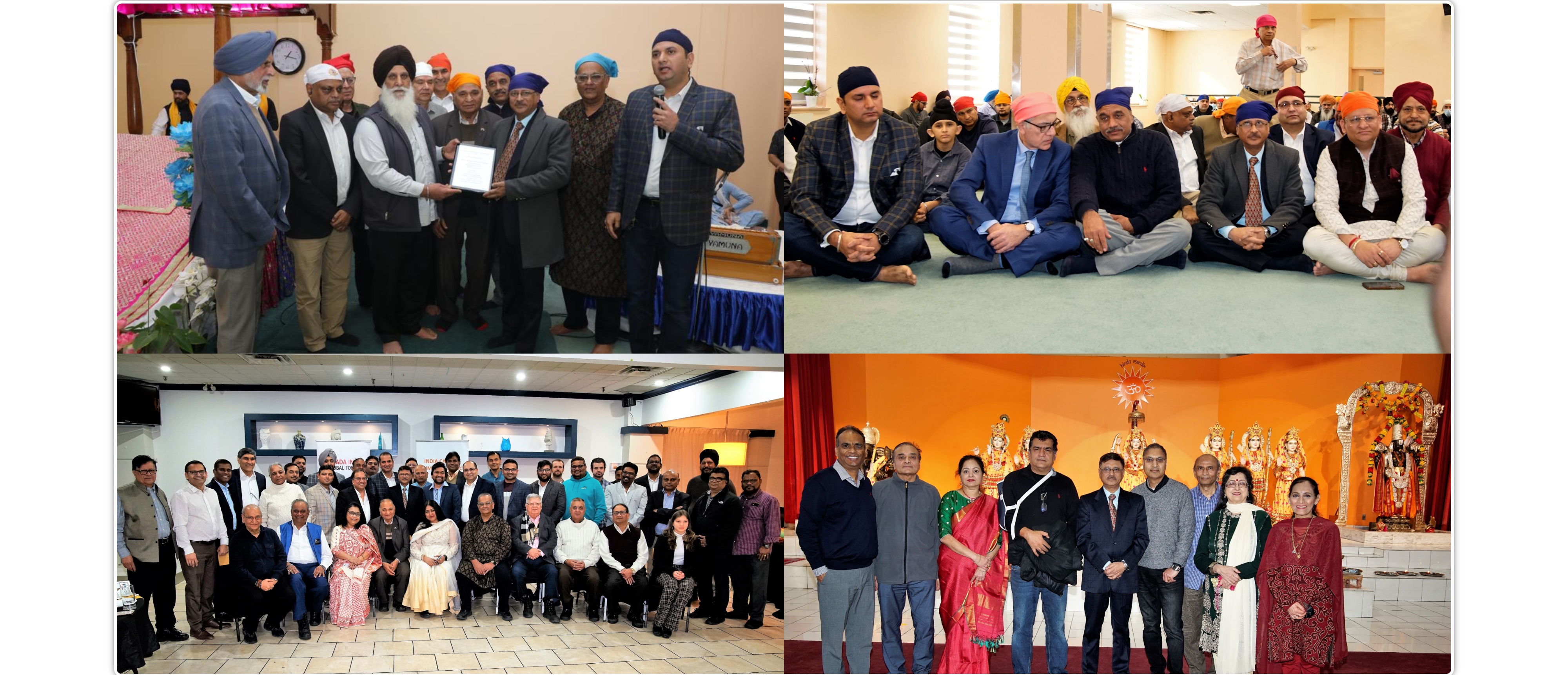  High Commissioner Shri Sanjay Kumar Verma visited  Gurudwara Sahib of Greater Montreal,  Hindu Mandir at DDO Montreal and met diaspora leaders. (15 January 2023)