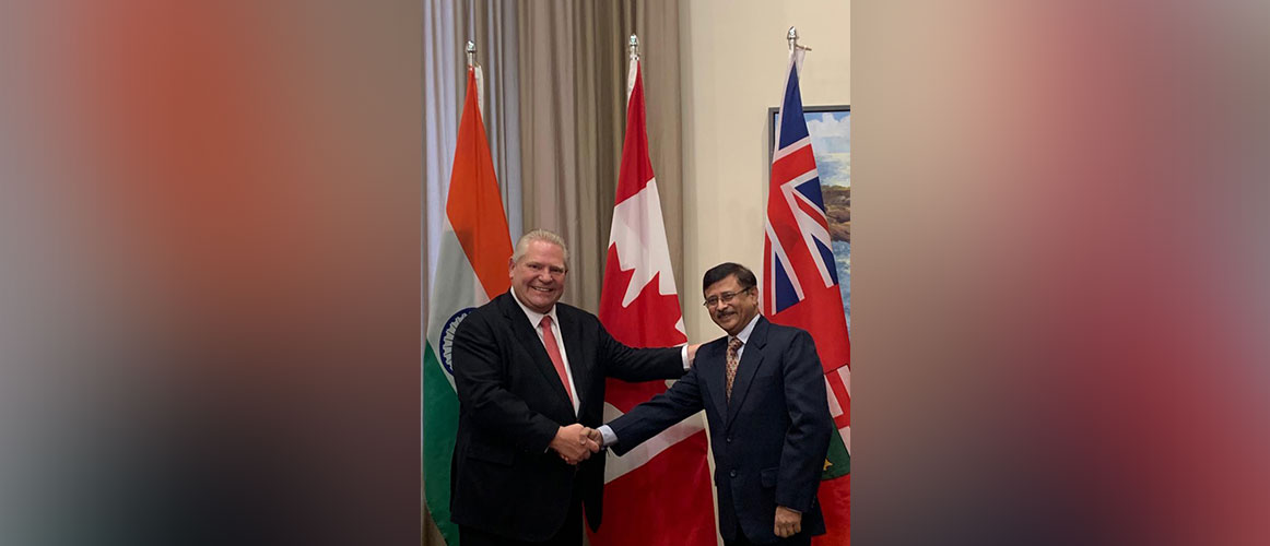  High Commissioner Shri Sanjay Kumar Verma called on Premier of Ontario Honorable Doug Ford.<br/> (1 Dec 2022)